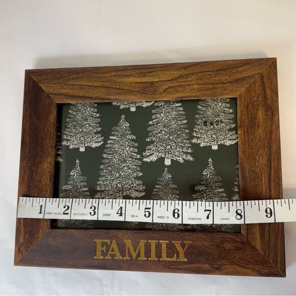 Threshold Brown Wooden “FAMILY” Photo Frame | Rustic Farmhouse 5x7 Frame - Picture 7 of 8